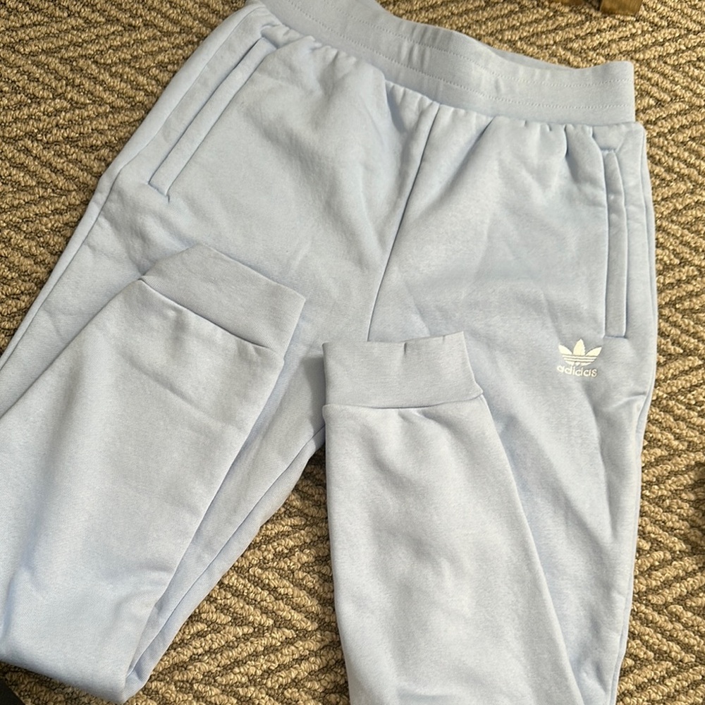 Adidas Blue Sweatpants Relaxed Fit Joggers
